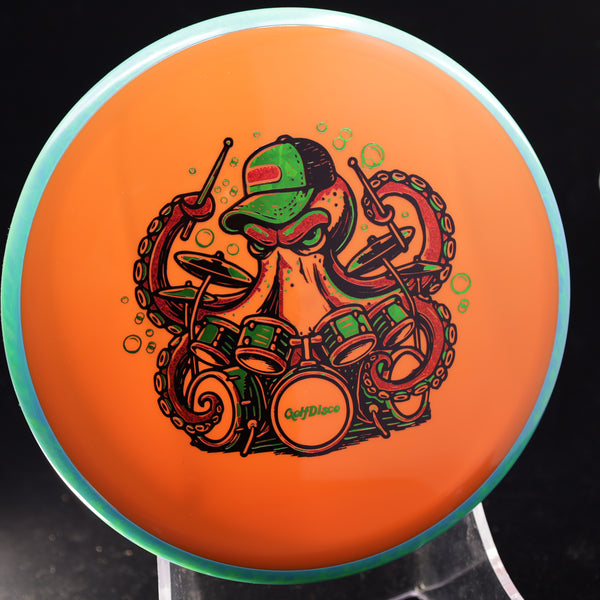 Axiom - Hex - Neutron - GolfDisco Originals "Otto" 6 ORANGE 177 axiom christmas disc disc golf discs disc golf discs for sale discs GOLFDISCO ORIGINALS hex mid Mid-Range midrange midrange driver mvp Neutron ocean life octopus otto preorder sea creature stable swirly understablem Unisex