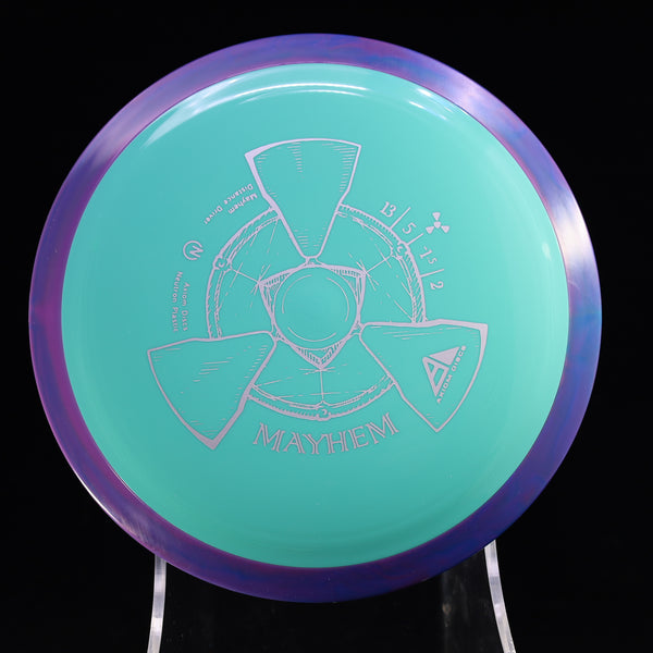 Axiom - Mayhem - Neutron - Distance Driver 165-169 2 TURQUOISE VIOLET 168 Axiom Axiom discs Disc Golf disc golf discs disc golf discs for sale discs distance Distance Driver mayhem MVP MVP Disc Sports plasma plasma plastic