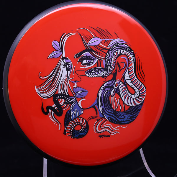 MVP - Watt - Neutron - GolfDisco Originals "Snake Charmer" RED PURPLE 170 APPROACH PUTTER charmer disc golf discs disc golf discs for sale discogolfdisco.com glide golf disco golf disco collector GolfDisco GOLFDISCO ORIGINALS golfdisco.com. mvp putt & Approach Putt and Approach Putter Putting snake snake charmer WATT