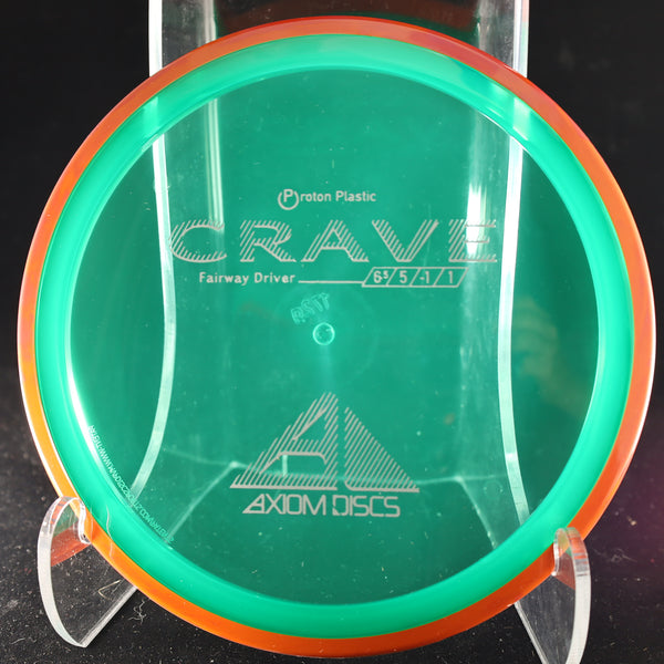 Axiom - Crave - Proton - Fairway Driver 170-175 GREEN ORANGE 172 axiom crave disc golf discs disc golf discs for sale discs fairway fairway driver hokom mvp proton