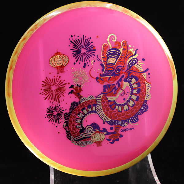 Axiom - Crave - Neutron - "CHUXI" A GolfDisco original, custom stamp 8 PINK 171 Axiom Axiom discs chinese dragon chuxi chuxigolfdisco original crave double birdie double birdies fireworks golfdisco original GOLFDISCO ORIGINALS lanterns schultz