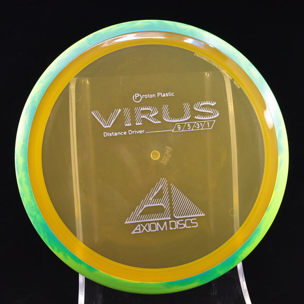 Axiom - Virus - Proton - Distance Driver 165-169 15 GOLDENROD TURQUOISE 165 AXIOM Disc Golf disc golf discs disc golf discs for sale discs distance Distance Driver MVP proton understable VIRUS