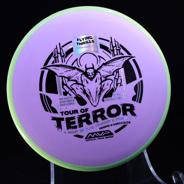 Axiom - PYRO - Fission - Eagle McMahon, Tour of Terror, 2024 Team Series Halloween Edition 13 PURPLE LIGHT 178 fission pyro flying thrills halloween 2024 headwind midrange Midrange Discs midrange driver team series halloween edition tour of terror