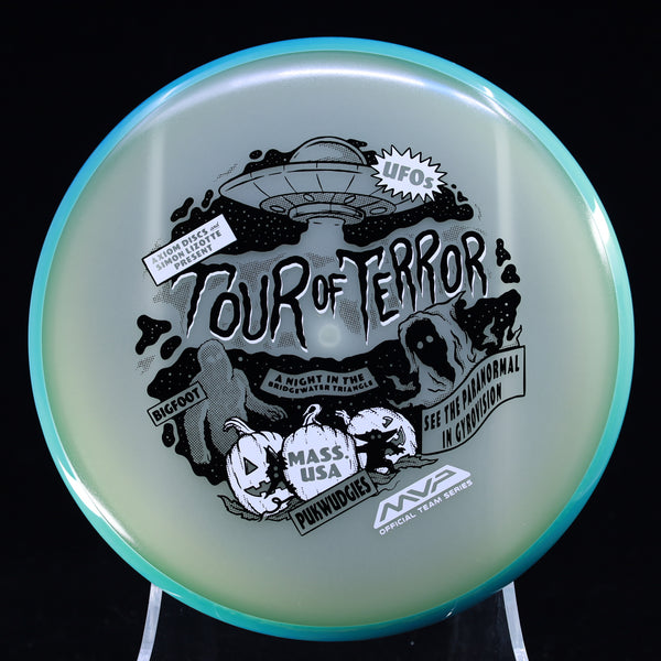 Axiom - Pixel - Eclipse - Simon Lizotte, Tour of Terror, 2024 Team Series Halloween Edition 14 BLUE AQUA 174 Halloween halloween 2023 pixel ufo disc