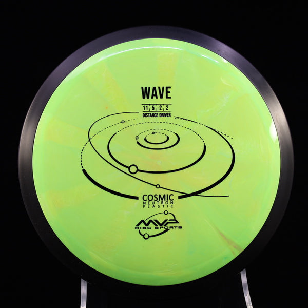 MVP - Wave - Cosmic Neutron - Distance Driver 170-175 28 YELLOW GREEN 172 cosmic Distance Driver Driver MVP MVP Disc Sports neutron stable understable wave