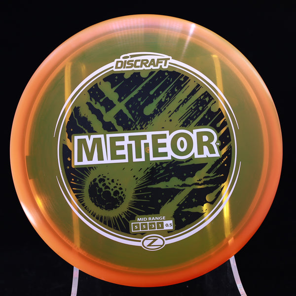 Discraft - Meteor - Z Line - Reimagined (2 Foil Design) 3 ORANGE BLACK 177 Disc Golf disc golf discs disc golf discs for sale Discraft discs elite z lline Meteor mid Mid-Range midrange restock z z meteor