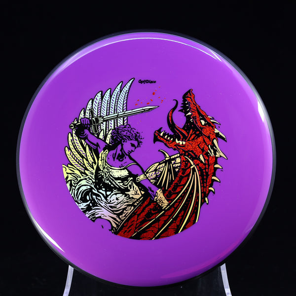 MVP - Glitch - Soft Neutron - "WARRIOR" A GolfDisco original custom stamp design 18 PURPLE 150 Beginner Friendly disc golf glitch discgolf glitch glitch disc glitch disc for sale glitch disc golf glitch discgolf glitch mvp golfdisco original GOLFDISCO ORIGINALS mvp glitch mvp glitch disc mvp glitch for sale mvp glitch special edition