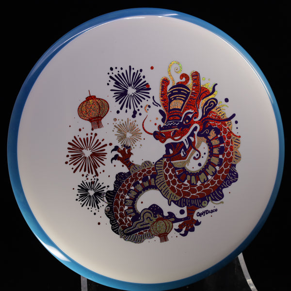 Axiom - Hex - Neutron - "CHUXI" A GolfDisco Original BLUE 176 axiom chinese dragon Disc Golf disc golf discs disc golf discs for sale discs fireqorks GOLFDISCO ORIGINALS hex lanters mid Mid-Range midragne midrange midrange driver mvp Neutron new year stamp stable swirly understablem