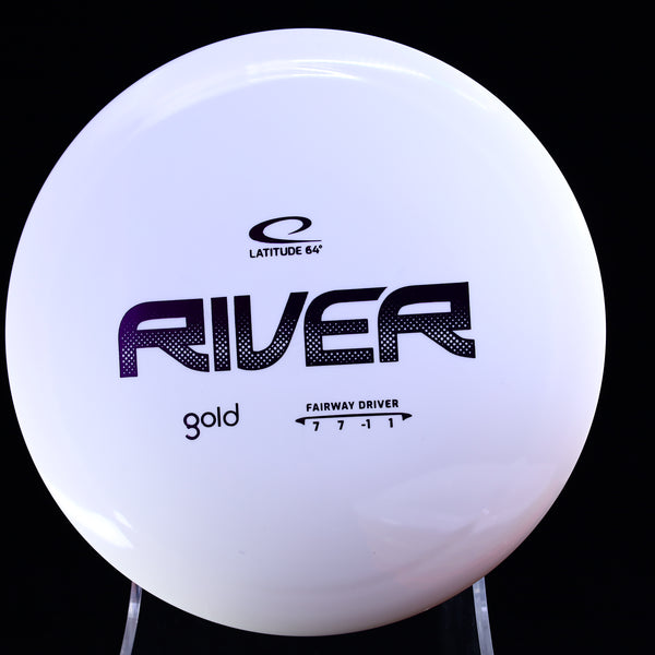 Latitude 64 - River - Gold - Fairway Driver WHITE PURPLE 174 64 latitude mid Mid-Range mid-range-midrange midrange opto river stable sweden swedish Trilogy understable