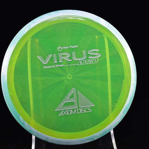 Axiom - Virus - Proton - Distance Driver 155-159 28 GREEN TEAL 158 AXIOM Disc Golf disc golf discs disc golf discs for sale discs distance Distance Driver MVP proton understable VIRUS