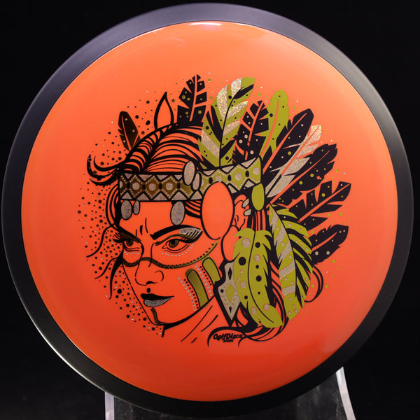 MVP - Trail - Neutron - GolfDisco Originals "Hurit" triple foil- custom stamp design 25 ORANGE 171 GOLFDISCO ORIGINALS HURIT HURIT INDIAN STAMP James Conrad Line MVP MVP Disc Sports MVP Neutron MVP Trail release date neutron