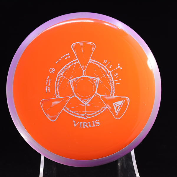 Axiom - Virus - Neutron - Distance Driver 165-169 25 ORANGE PURPLE 167 AXIOM Disc Golf disc golf discs disc golf discs for sale discs distance Distance Driver MVP NEUTRON understable VIRUS