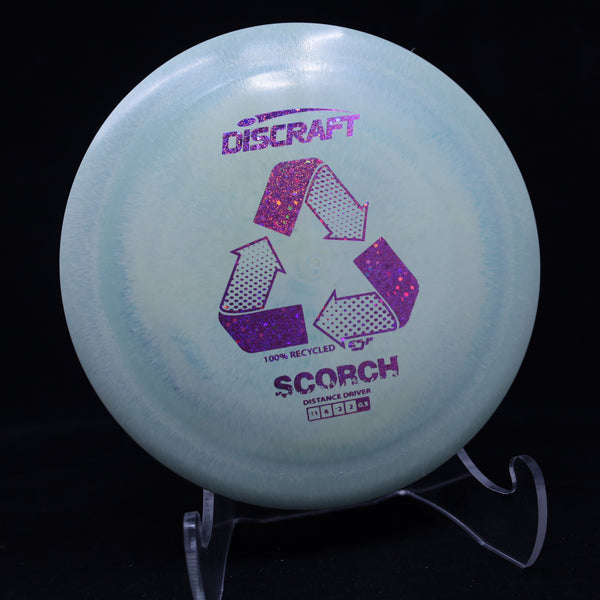 Discraft - Scorch - RECYCLED ESP - Distance Driver GREEN PURPLE STARS 69 Disc Golf disc golf discs disc golf discs for sale discraft discs distance driver esp restock SCORCH swirly understable