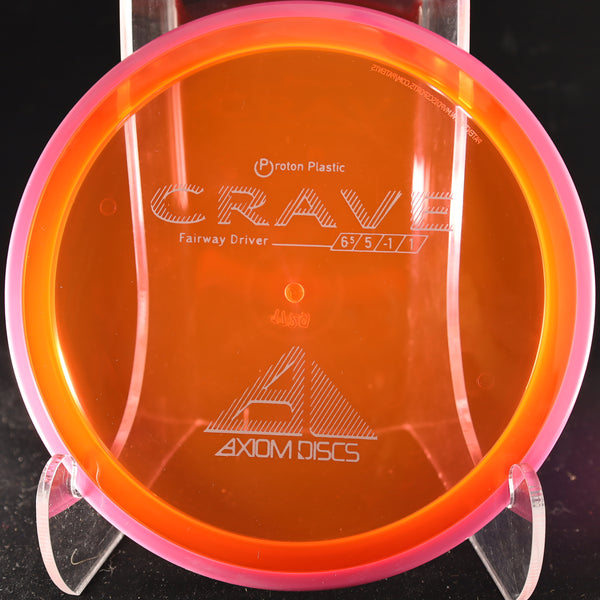 Axiom - Crave - Proton - Fairway Driver 170-175 ORANGE PINK 172 axiom crave disc golf discs disc golf discs for sale discs fairway fairway driver hokom mvp proton