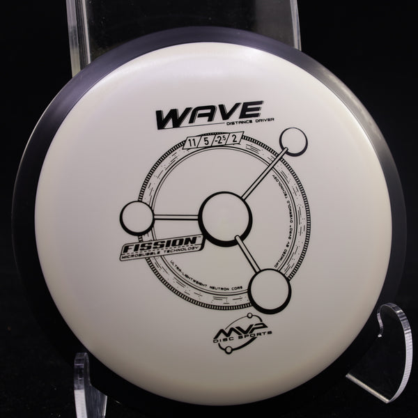 MVP - Wave - Fission - Distance Driver WHITE YELLOW distance Distance Driver Driver Fission high speed driver Mi robubble microbubble MVP MVP Disc Sports stabel stable wave