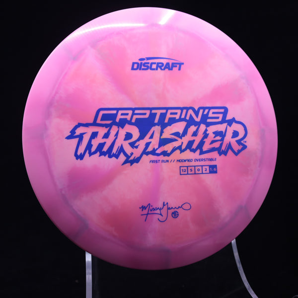 Discraft - Captain's Thrasher - First Run - Missy Gannon Signature 10 PINK BLUE 174 captains thrasher discraft captain's thrasher discraft thrasher gannon missy missy gannon thrasher Thrasher