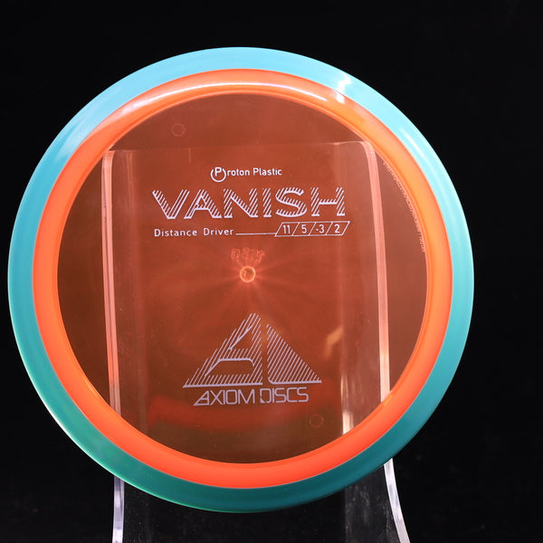 Axiom - Vanish - Proton - Distance Driver 155-159 27 ORANGE TEAL 158 axiom Disc Golf disc golf discs disc golf discs for sale discs Distance Driver Driver high speed driver mvp mvp disc sports proton vanish