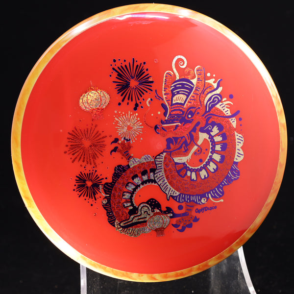 Axiom - Crave - Neutron - "CHUXI" A GolfDisco original, custom stamp 3 RED 171 Axiom Axiom discs chinese dragon chuxi chuxigolfdisco original crave double birdie double birdies fireworks golfdisco original GOLFDISCO ORIGINALS lanterns schultz