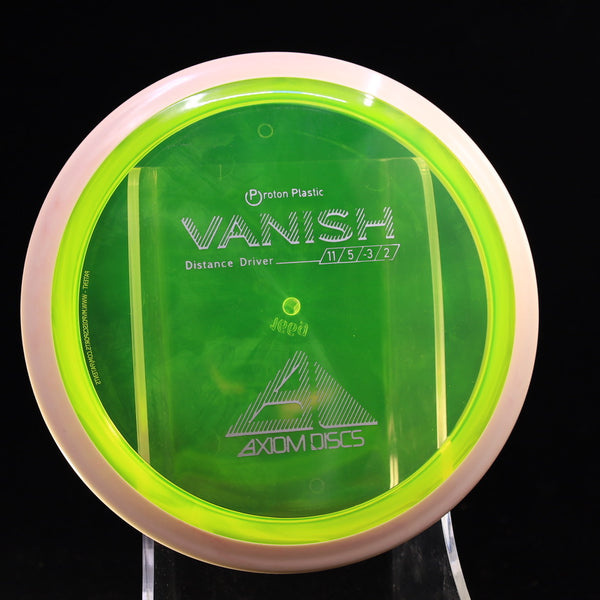 Axiom - Vanish - Proton - Distance Driver 165-169 11 GREEN WHITE 166 axiom Disc Golf disc golf discs disc golf discs for sale discs Distance Driver Driver high speed driver mvp mvp disc sports proton vanish