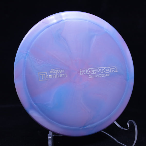 Discraft - Raptor - TITANIUM - Distance Driver SILVER BLUE SILVER 174 Disc Golf disc golf discs disc golf discs for sale discs Distance Driver Driver ESP Paul Ulibarri Raptor Swirly Ulibarri