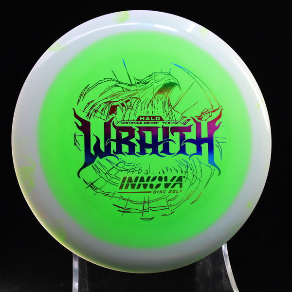 Innova - Wraith - Halo Star 16 WHITE-LIME GREEN 162 halo halo disc golf halo innova discs Halo Star innova halo innova halo discs innova halo plastic innova halo star innova star halo