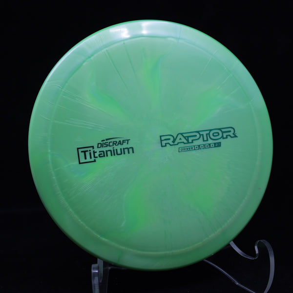 Discraft - Raptor - TITANIUM - Distance Driver GREEN GREEN 172 Disc Golf disc golf discs disc golf discs for sale discs Distance Driver Driver ESP Paul Ulibarri Raptor Swirly Ulibarri