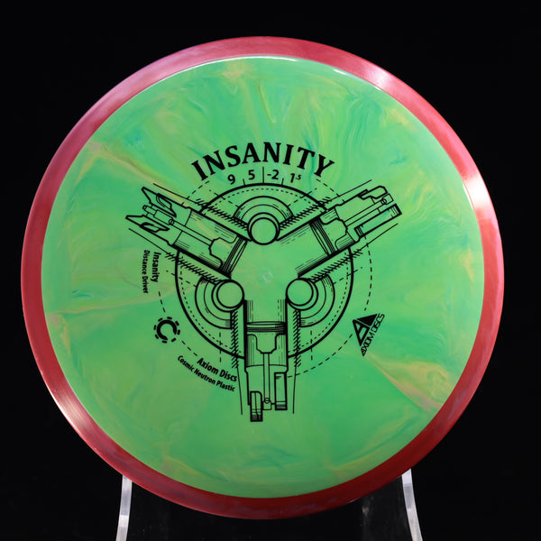 Axiom - Insanity - Cosmic Neutron - Distance Driver 160-164 19 GREEN RED 162 Axiom Axiom discs axiom neutron cosmic Disc Golf disc golf discs disc golf discs for sale discs Driver insanity MVP MVP Disc Sports neutron Stable Understable