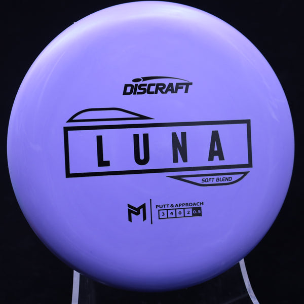 Discraft - Luna - Soft Blend - Putt & Approach PURPLE BLACK 175 Luna paul Paul Mcbeth Putt and Approach Putter putter line soft