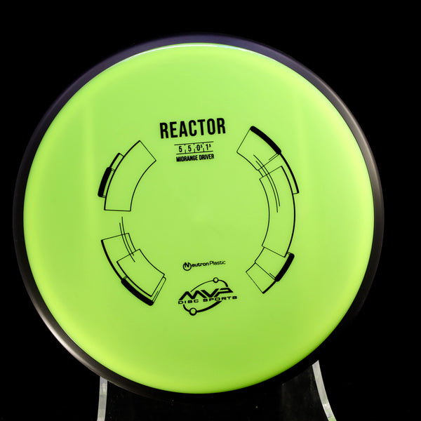 MVP - Reactor - Neutron Plastic - Midrange Driver 176-179 1 YELLOW GREEN 177 Disc Golf mid Mid-Range midrange MVP MVP Disc Sports neutron reactor stable understable