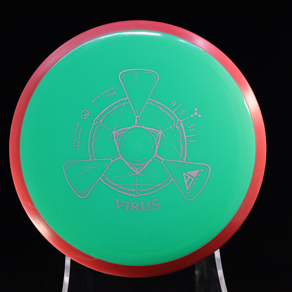 Axiom - Virus - Neutron - Distance Driver 165-169 22 GREEN RED 166 AXIOM Disc Golf disc golf discs disc golf discs for sale discs distance Distance Driver MVP NEUTRON understable VIRUS