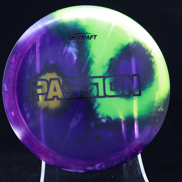 Discraft - Passion - Fly Dye- Paige Pierce Driver 2 PURPLE YELLOW 172 discraft passion discraft passion flight numbers dye DYED fly dye paige pierce passion passion disc passion disc golf passion discraft Tie-dye