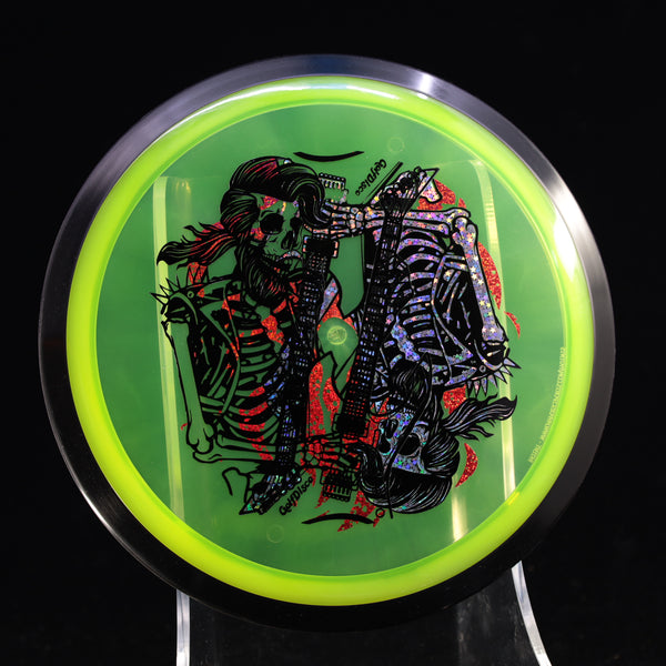 MISPRINTS - MVP - Inertia - Proton - GolfDisco Originals "Rock N' Roller" 3 GREEN 171 GOLFDISCO ORIGINALS misprints skeleton skeleton stamp skeleton stampmusic stamp skeletons