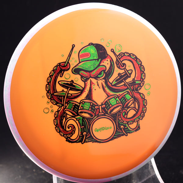 Axiom - Hex - Neutron - GolfDisco Originals "Otto" 15 ORANGE 177 axiom christmas disc disc golf discs disc golf discs for sale discs GOLFDISCO ORIGINALS hex mid Mid-Range midrange midrange driver mvp Neutron ocean life octopus otto preorder sea creature stable swirly understablem Unisex