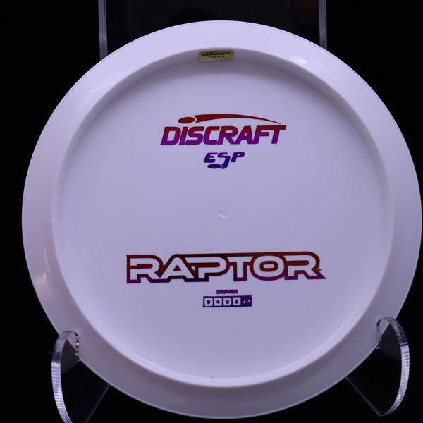 Discraft - Raptor - ESP - Distance Driver - Bottom Stamped Blank White Ready for Dye
