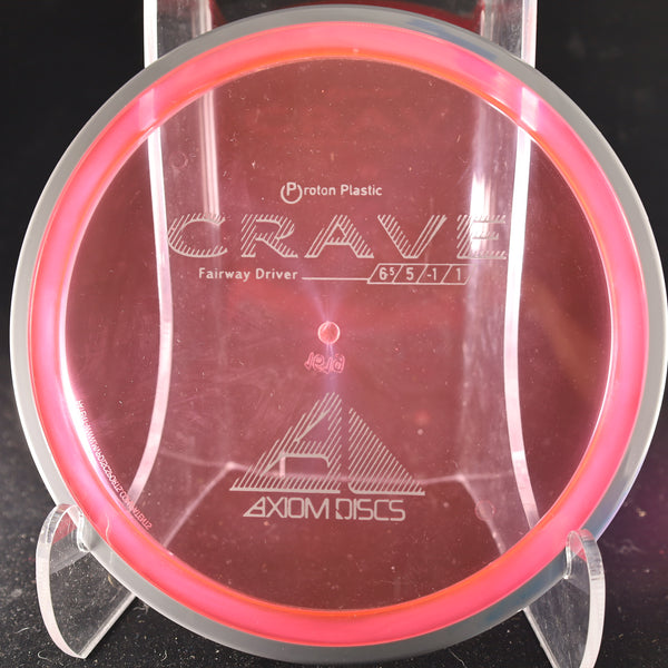 Axiom - Crave - Proton - Fairway Driver 160-165 PINK GREY 161 axiom crave disc golf discs disc golf discs for sale discs fairway fairway driver hokom mvp proton