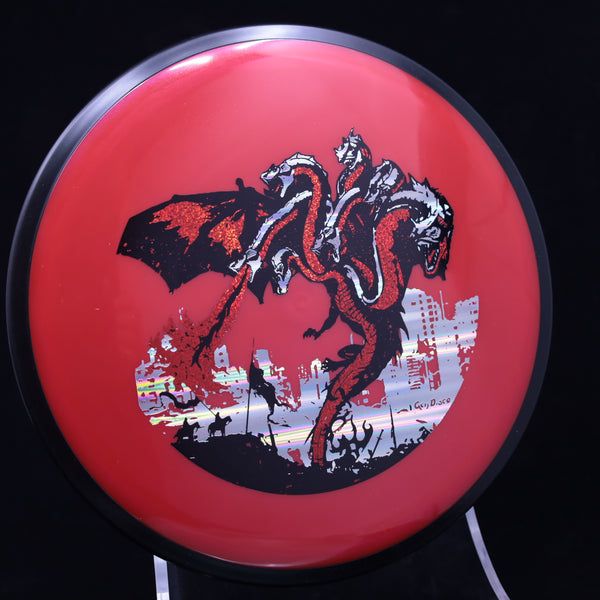 MVP - Plasma Servo - "THE DRAGON" A GolfDisco original custom stamp design 7A RED 163 GOLFDISCO ORIGINALS MVP MVP Disc Sports servo