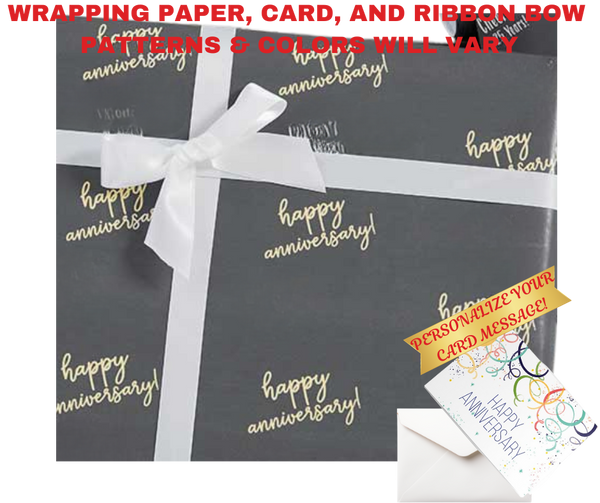 GIFT WRAPPING with card (You personalize the message) HAPPY ANNIVERSARY!