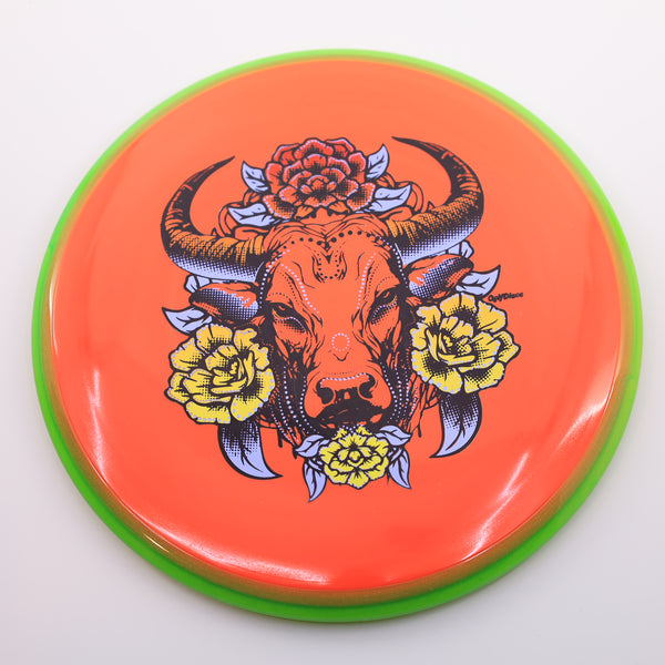 AXIOM - TRANCE - PRISM NEUTRON - GOLFDISCO ORIGINALS "BULLSEYE" 8 ORANGE TOMATO 174 Axiom fairway driver trance