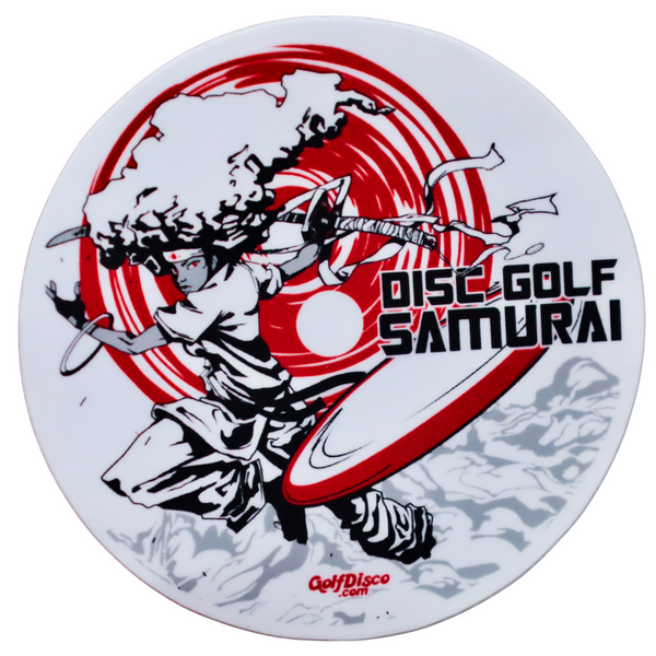 STICKER -DISC GOLF SAMURAI - 3"  GolfDisco original collection - from Disc Golf Samurai exclusive stamp