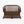 1:24 Dollhouse Miniature Wicker-Style Loveseat, Patio Sofa – Dark Walnut - front view (digital recolor, color preview)