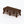 1:24 Dollhouse Miniature Wicker-Style Coffee Table, Patio Table – Dark Walnut - 3/4 view (digital recolor, color preview)