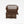1:24 wicker-style dollhouse sofa set in Dark Walnut: loveseat and coffee table (digital composite, color preview)