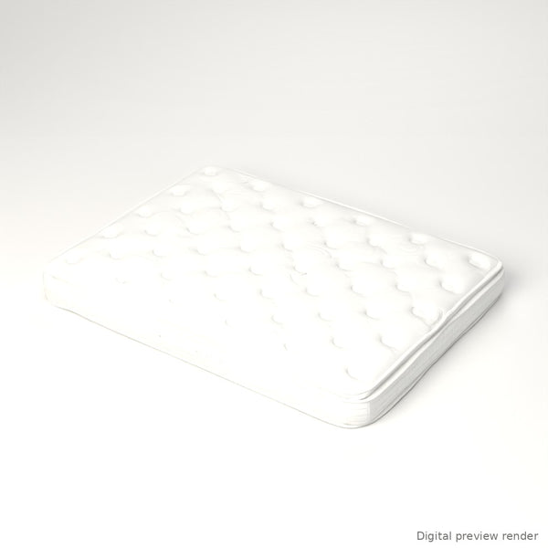 1:24 Dollhouse Miniature Queen Mattress, Soft TPU – White – digital preview render