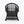 1:24 Dollhouse Miniature Wicker-Style Arm Chair, Patio Chair – Ebony - front view (digital recolor, color preview)