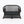 1:24 Dollhouse Miniature Wicker-Style Loveseat, Patio Sofa – Ebony - front view (digital recolor, color preview)