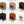 1:24 dollhouse nightstand, swatch of 6 finishes: Honey Teak, Natural Oak, Dark Walnut, Black, Terra Cotta, White