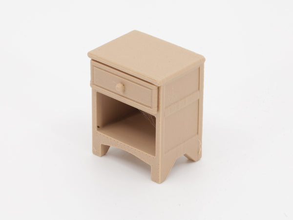 1:24 dollhouse nightstand in Natural Oak, unedited real photo