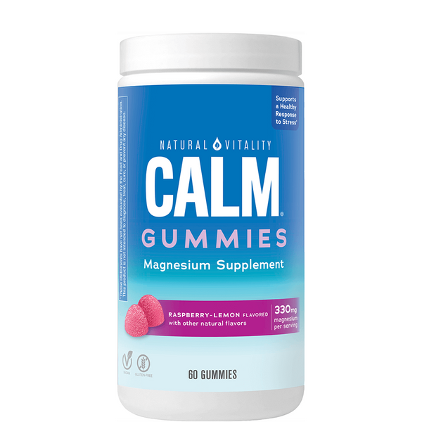 Natural Vitality CALM® Magnesium Citrate Gummies, Raspberry-Lemon Flavor (60 gummies)