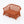 1:24 Dollhouse Miniature Wicker-Style Loveseat, Patio Sofa – Terra Cotta - 3/4 view (digital recolor, color preview)