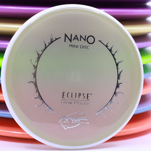 MVP - Nano Mini Disc - Eclipse Glow Plastic - Mini Marker GLOW Axiom Axiom discs eclipse eclipse 2.0 glo glow glow plastic glows marker mini minidisc MVP MVP Disc Sports mvpdiscsport nano team mvp